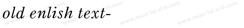 old enlish text字体转换